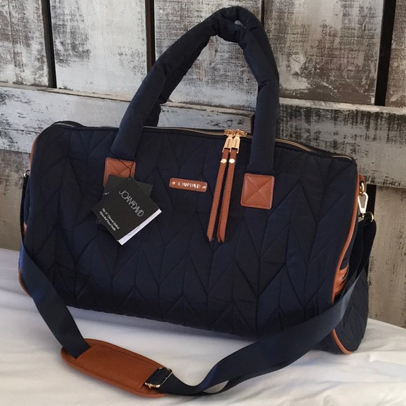 Joan & David Bags Joan David 2 Chevron Quilted Nylon Roll Travel Duffle 21x1x10 Poshmark